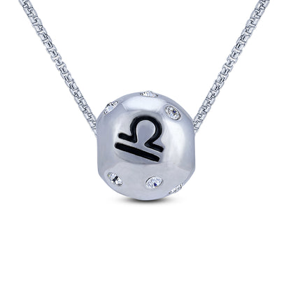 925 Sterling Silver Libra Cosmic Grace Charm Pendant for Women