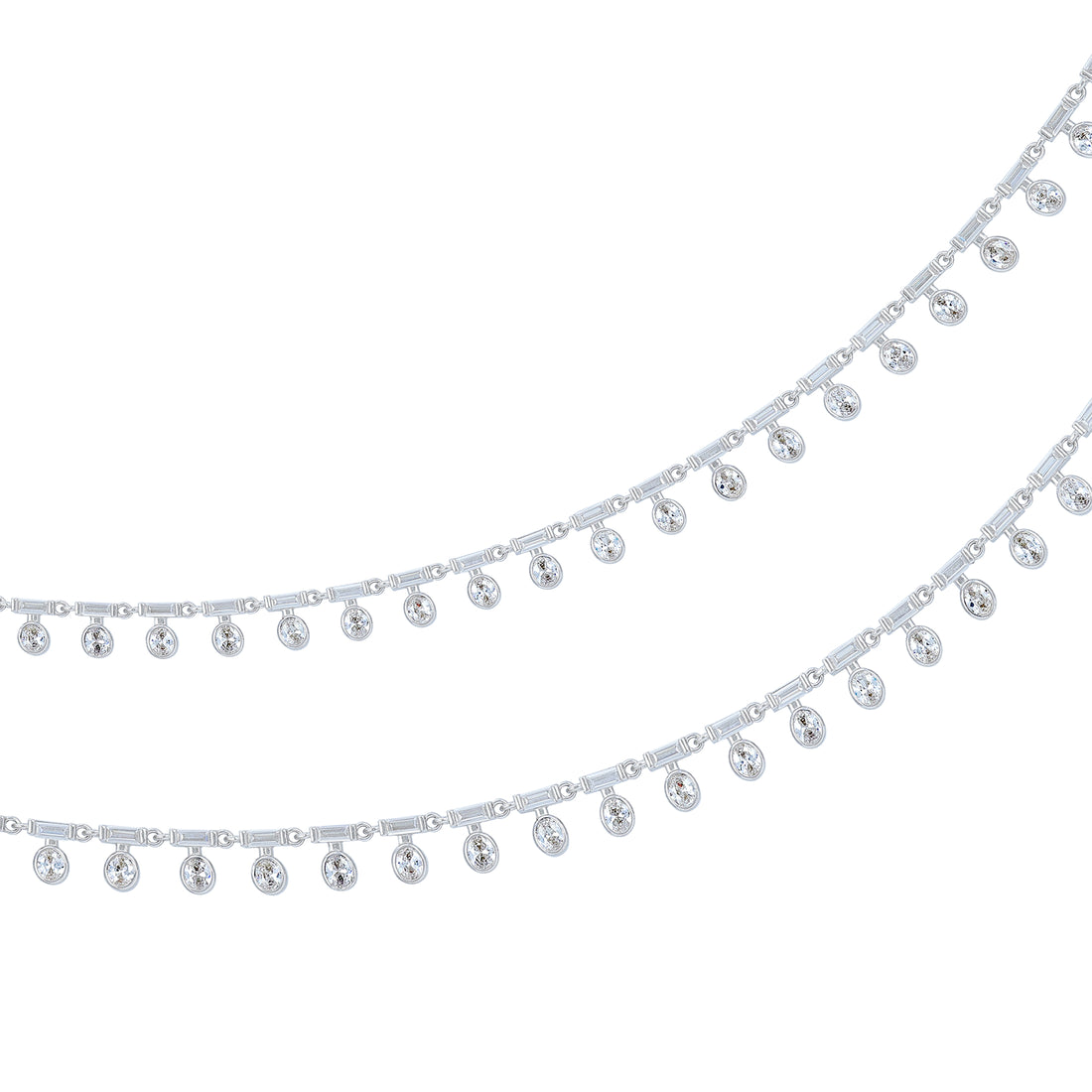 925 Sterling Silver Lightweight Charm Drop Anklet for Women