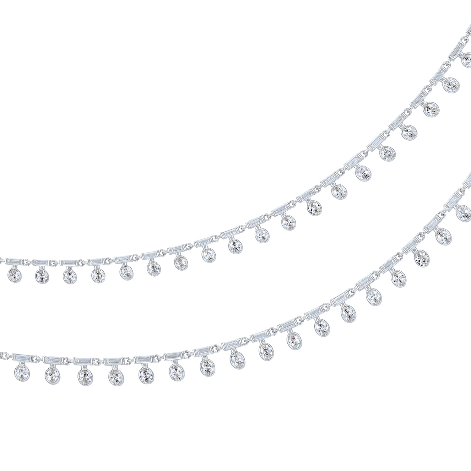925 Sterling Silver Lightweight Charm Drop Anklet for Women