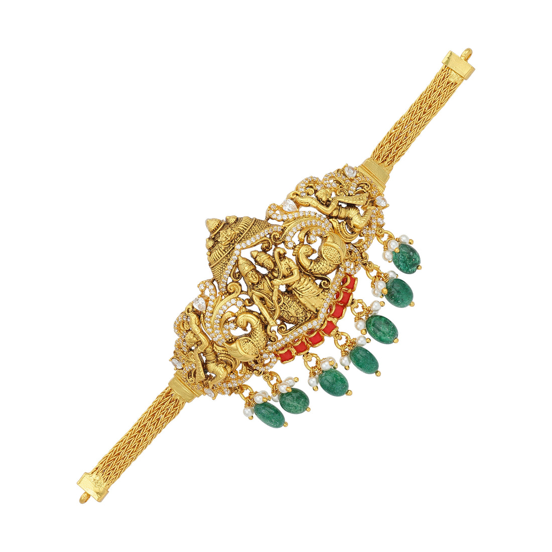 925 Sterling Silver Lord Ram Seetha Emerald Mantapa Vanki for Women