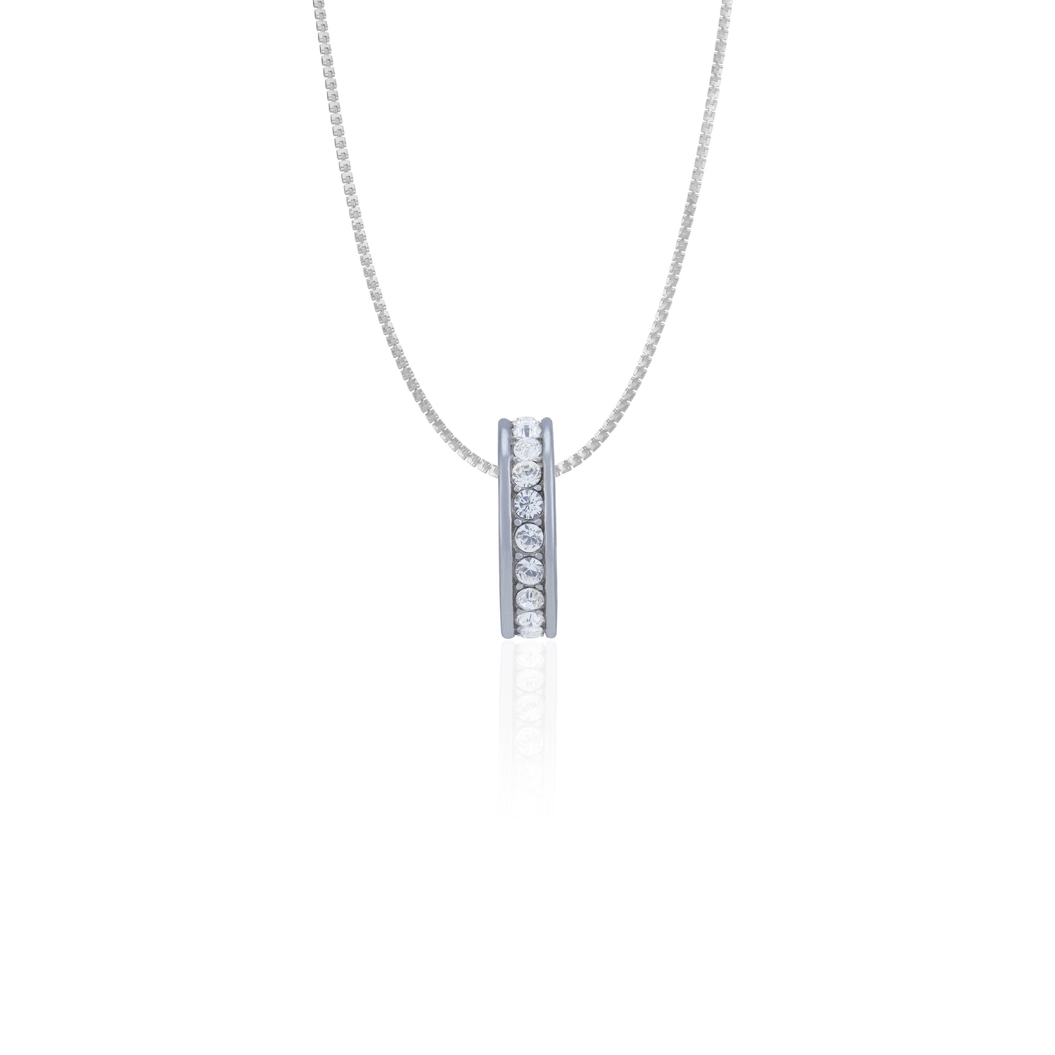 925 Sterling Silver LoveWhirl Crystal Charm Pendant for Women