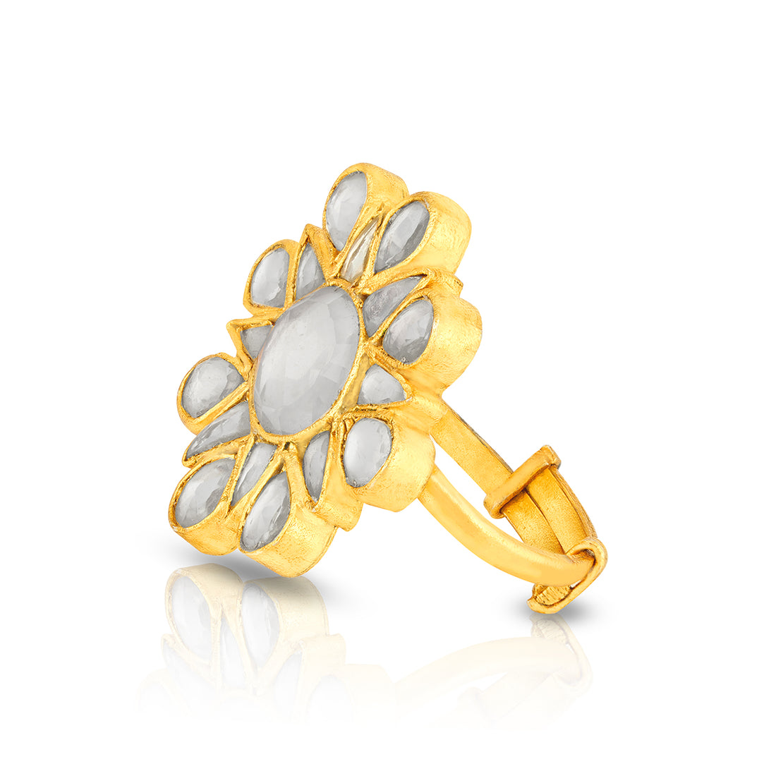 925 Sterling Silver Lustrous Petal Glow Rings for Women
