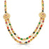 925 Sterling Silver Navaratna Double-Layer Necklace for Women