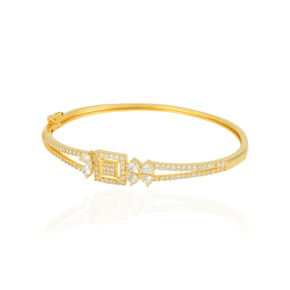 925 Sterling Silver Quadrate Shape centre kada For Women