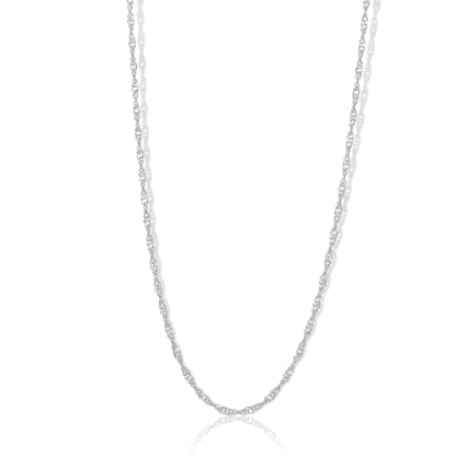 925 Sterling Silver Quantum Twist Rope Chain for Men