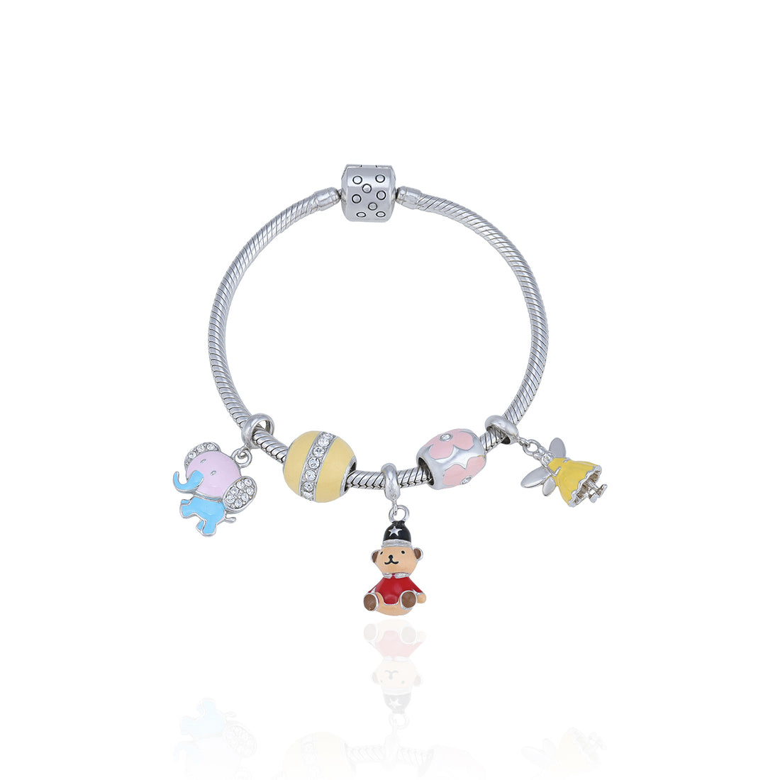 925 Sterling Silver Rhodium Plated Colorspin Candy Pendant For Kids