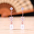925 Sterling Silver Rose Gold Floral Spiral Pearl Danglers for Women