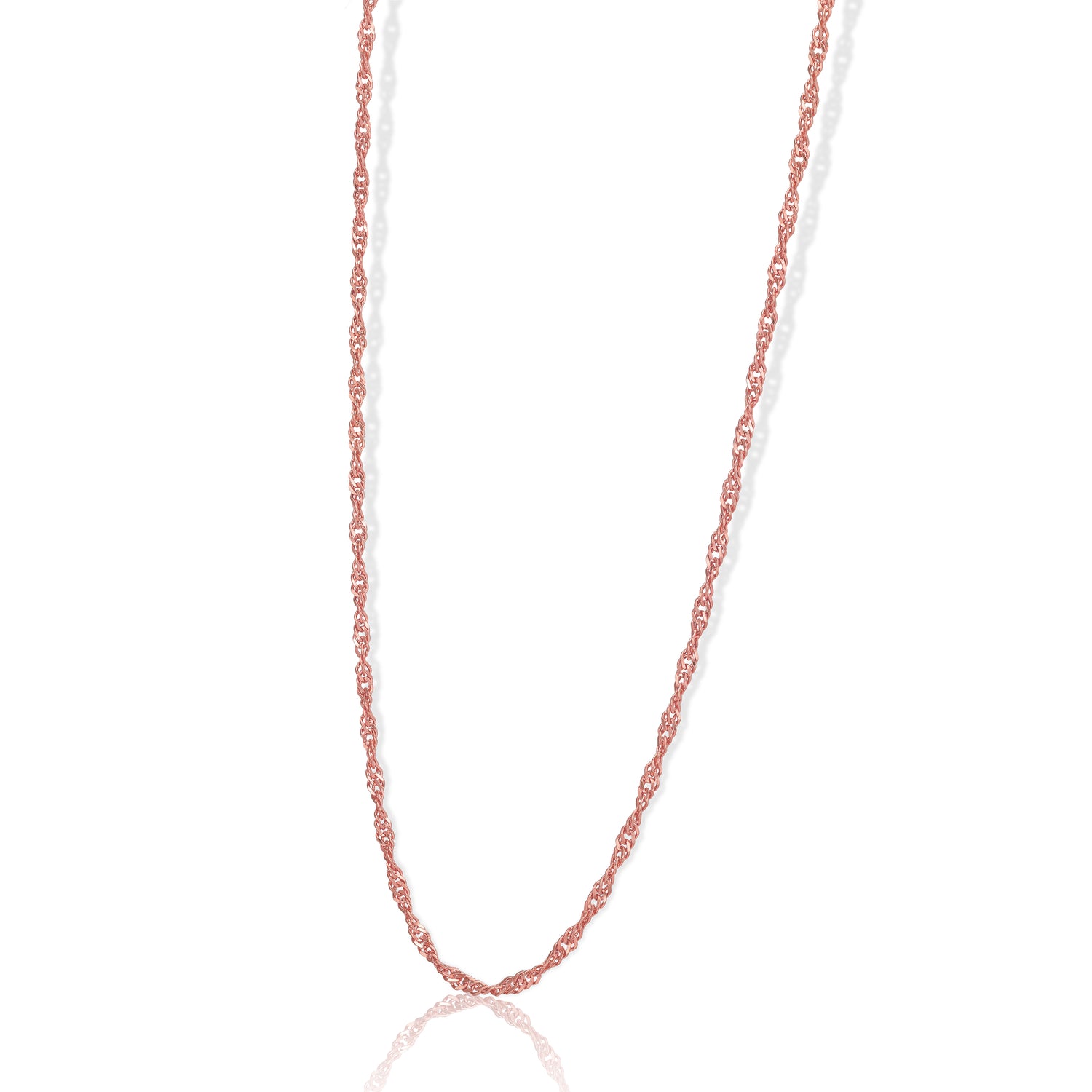 925 Sterling Silver Rose Gold Luxe Intertwine Chain for Men