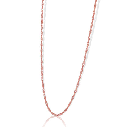 925 Sterling Silver Rose Gold Luxe Intertwine Chain for Men