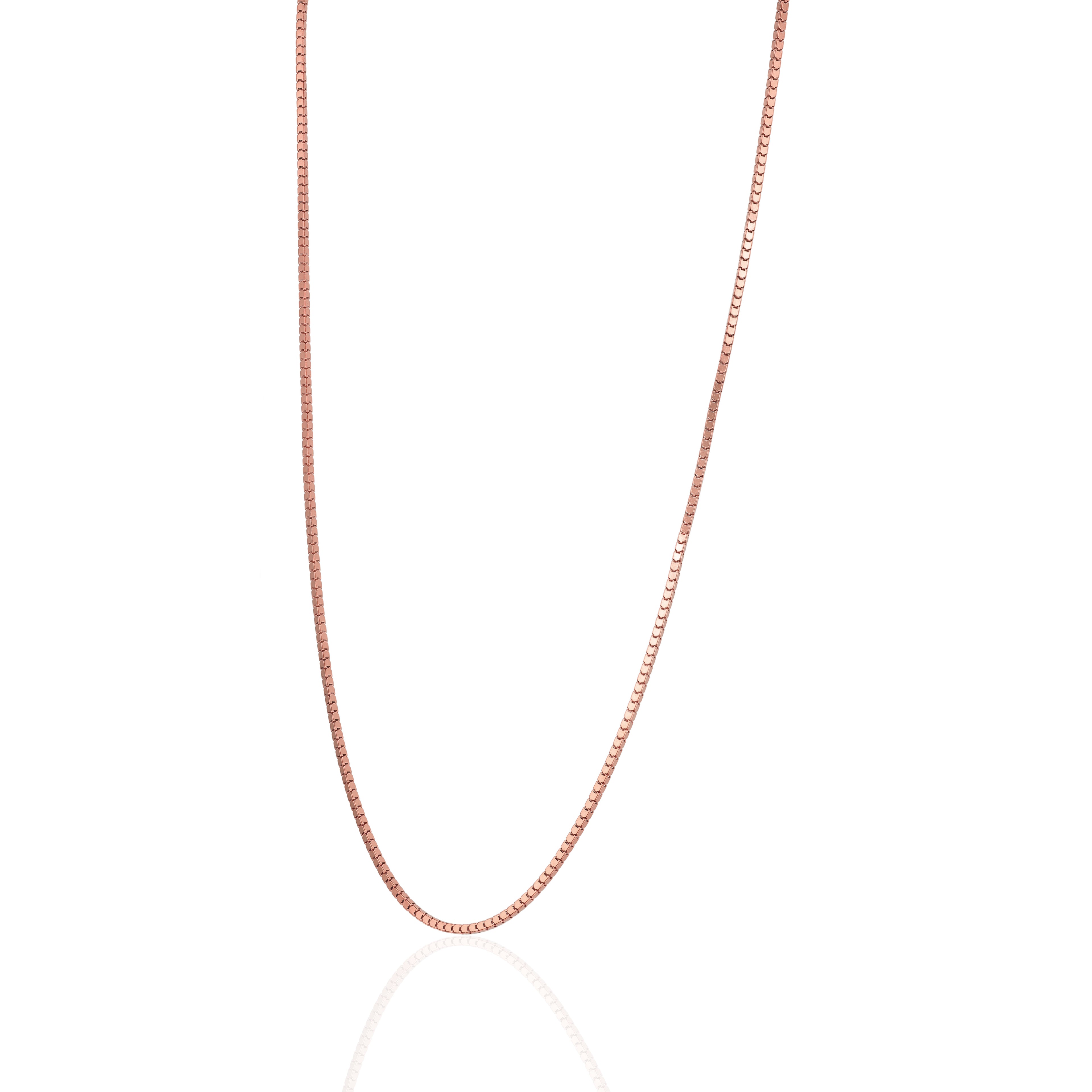 925 Sterling Silver Rose Gold Plated Fusion Matrix Link Chain for Men