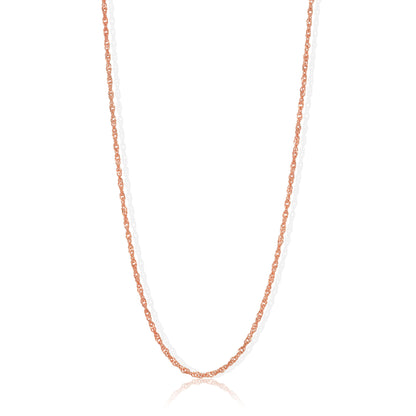 925 Sterling Silver Rose Gold Plated Interlace Luxe Link Chain for Men