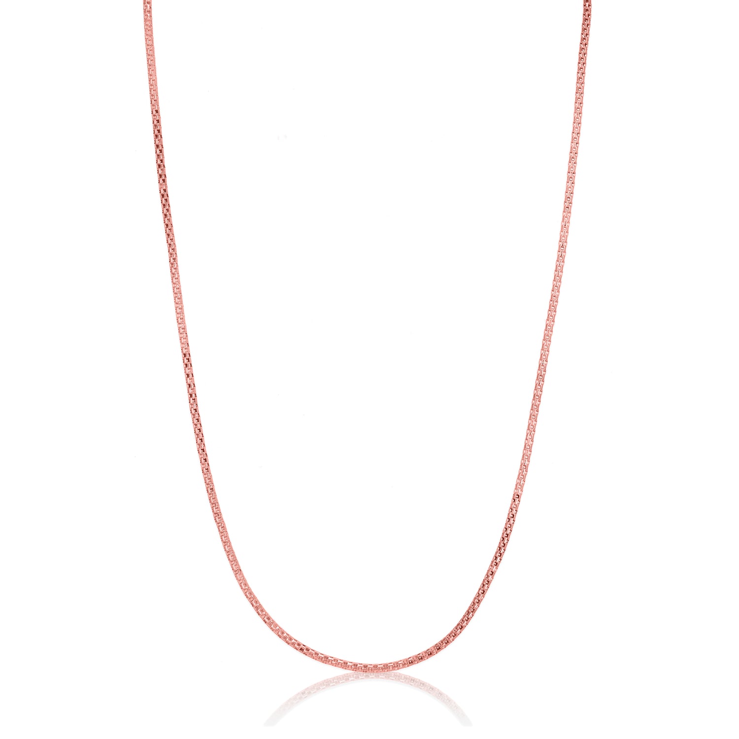 925 Sterling Silver Rose Gold Urban Grid Element Chain for Men