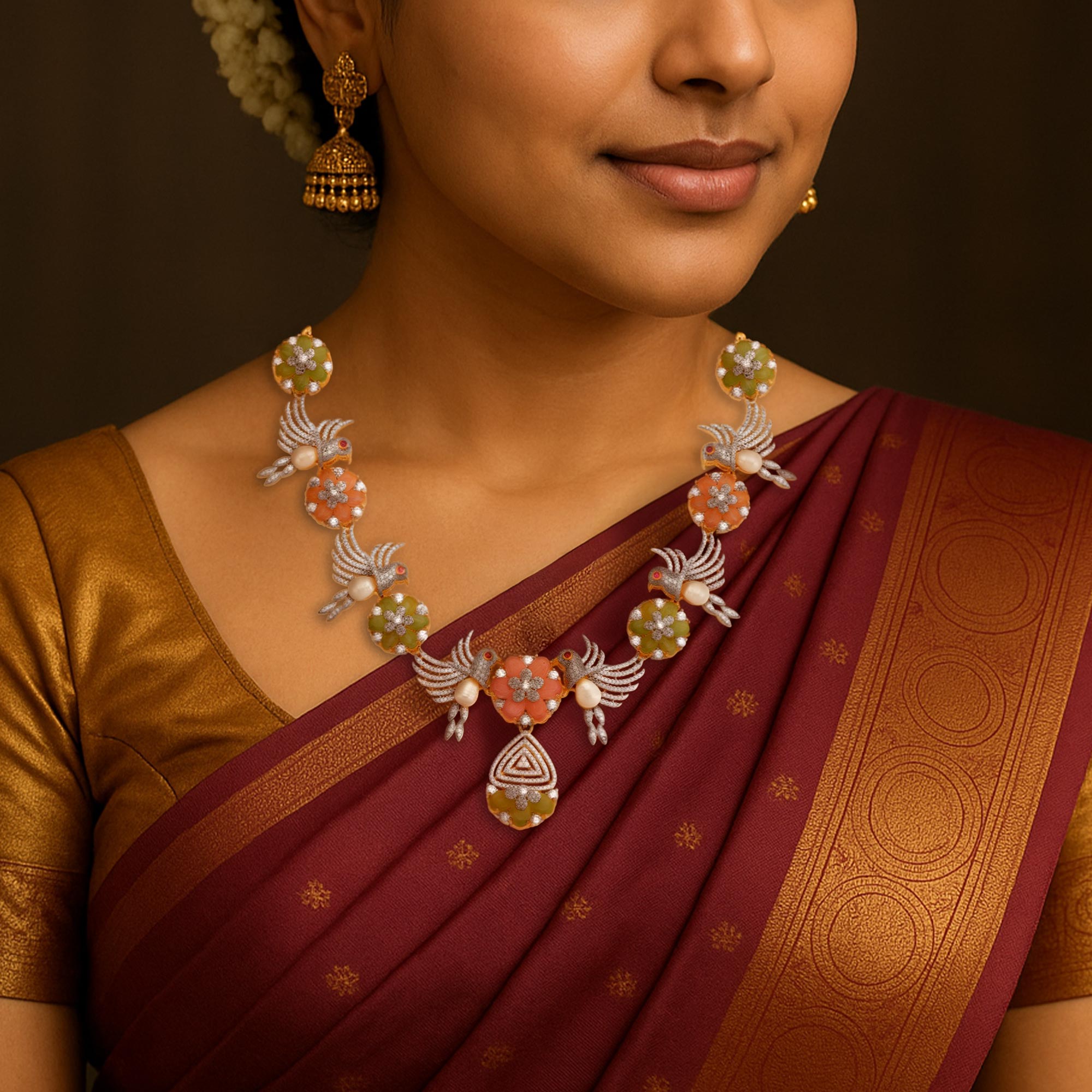 925 Sterling Silver Royal Aviary Necklace for Women