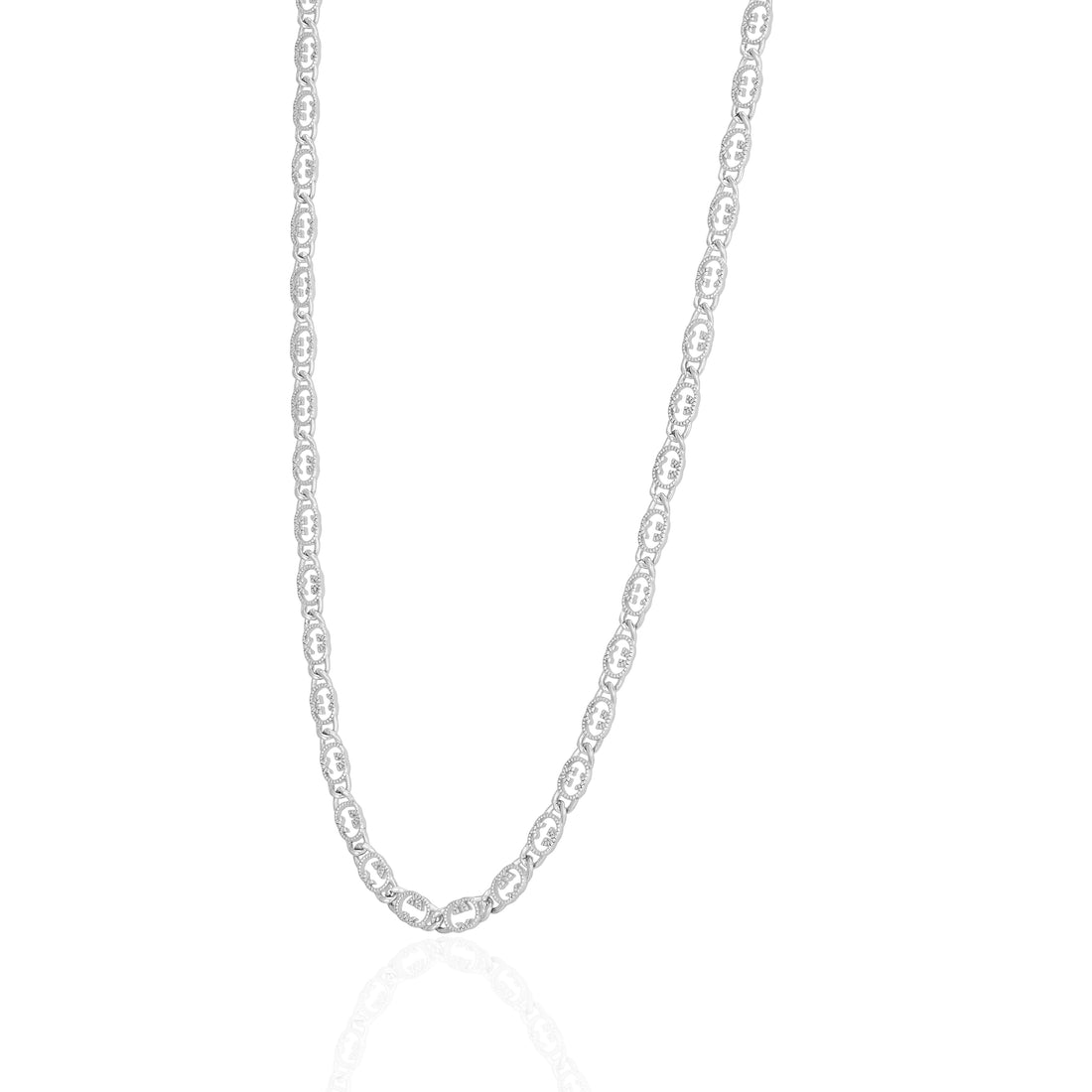 925 Sterling Silver Royal Crest Statement Chain for Men