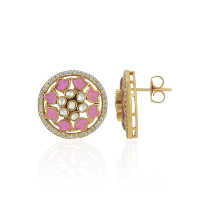 925 Sterling Silver Royal Floral Radiance Earring for Women