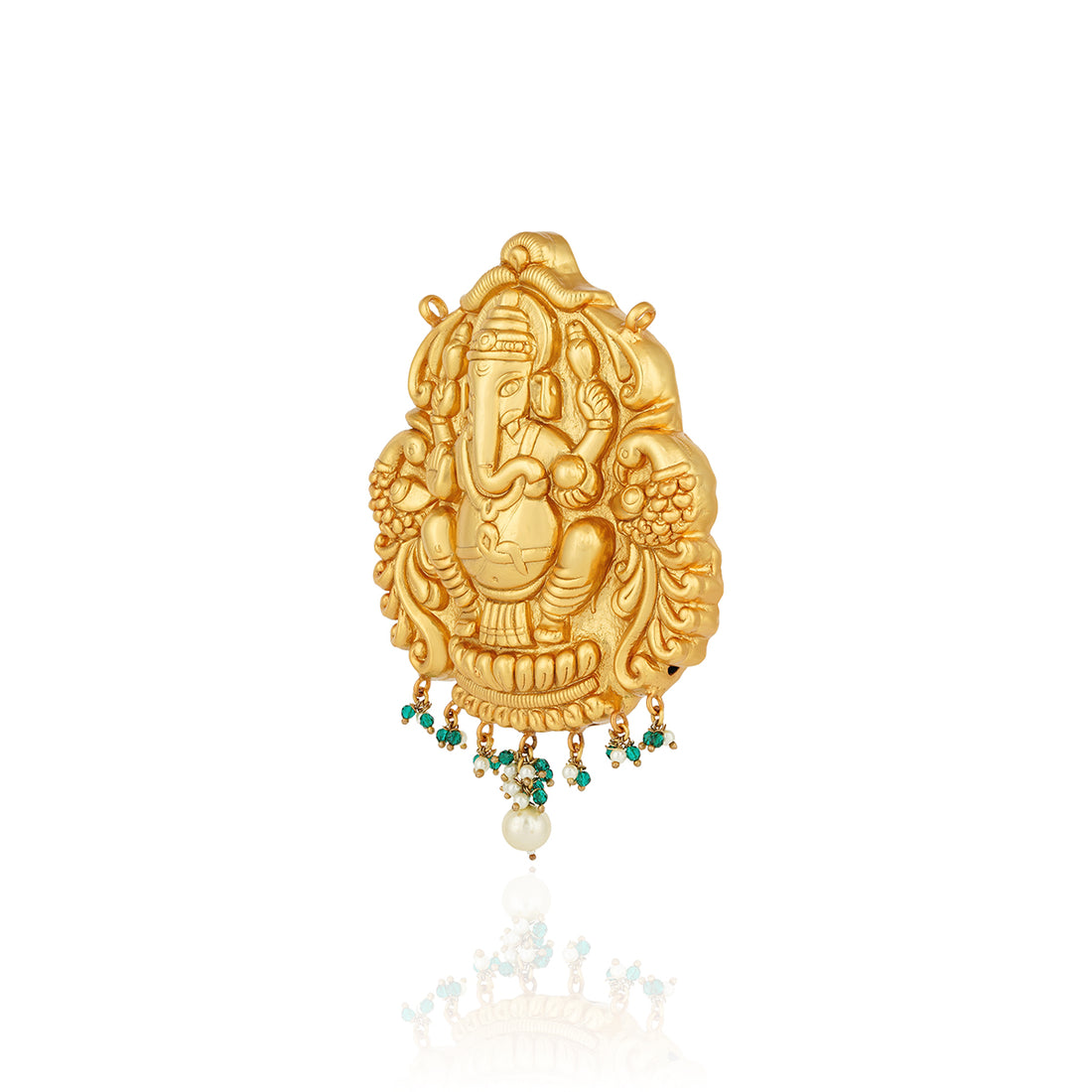 925 Sterling Silver Royal Nakshi Ganesha Chain Pendant for Women