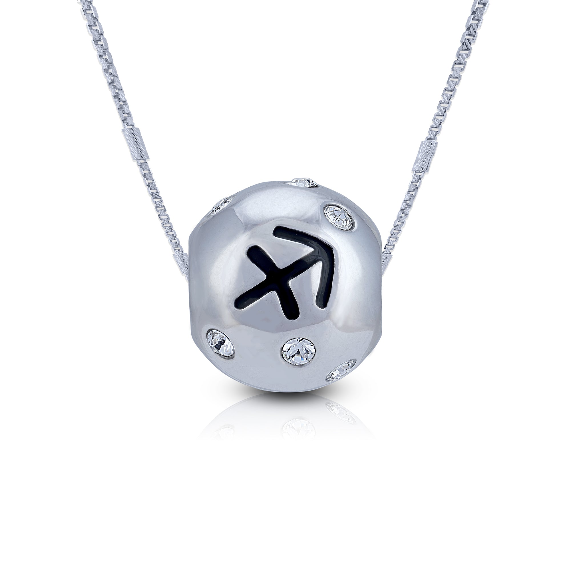 925 Sterling Silver Sagittarius Cosmic Trail Bead Charm Pendant for Women