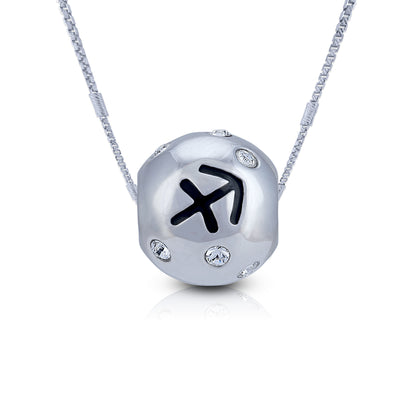 925 Sterling Silver Sagittarius Cosmic Trail Bead Charm Pendant for Women