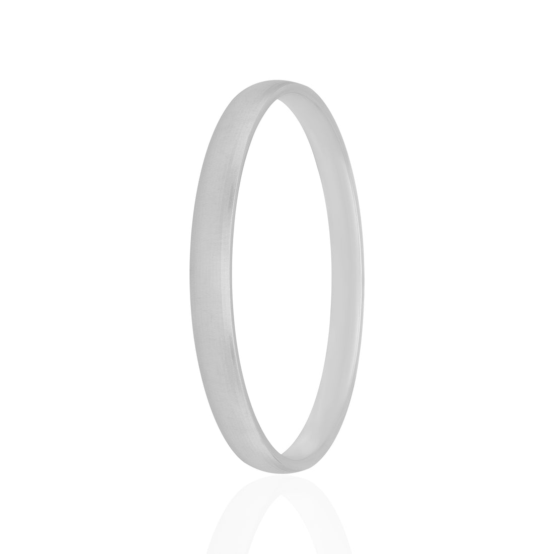 925 Sterling Silver Sleek Matte Axis Kada for Men