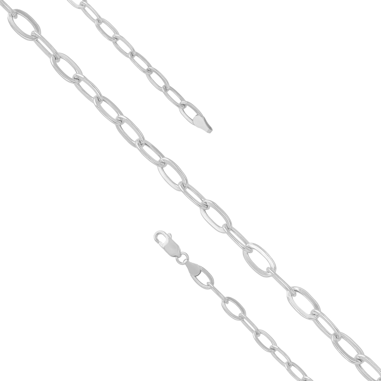 925 Sterling Silver Streamline Rectilinear Bracelet for Men