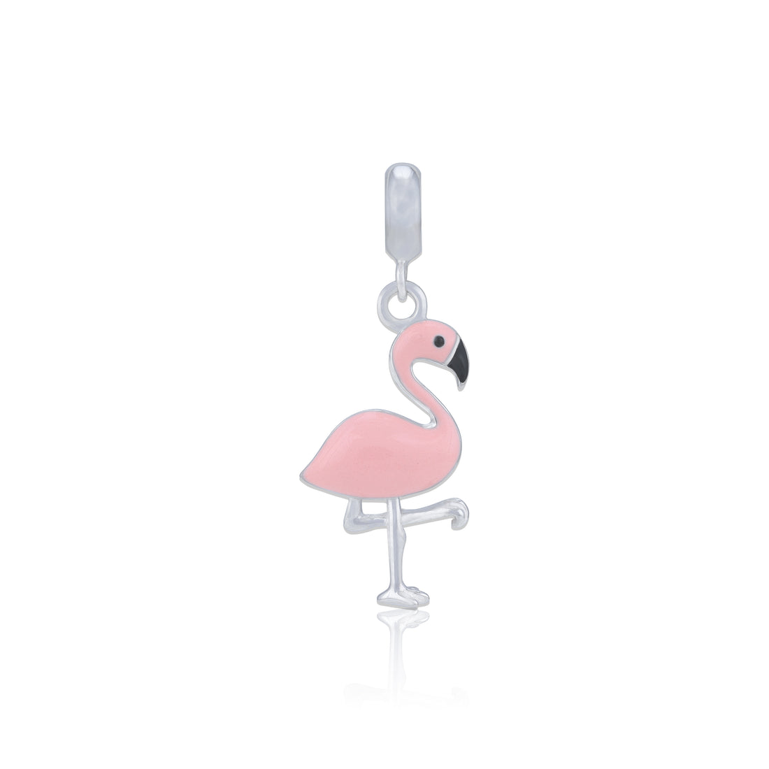 925 Sterling Silver Tropical Elegance Flamingo Charm Pendant for Women