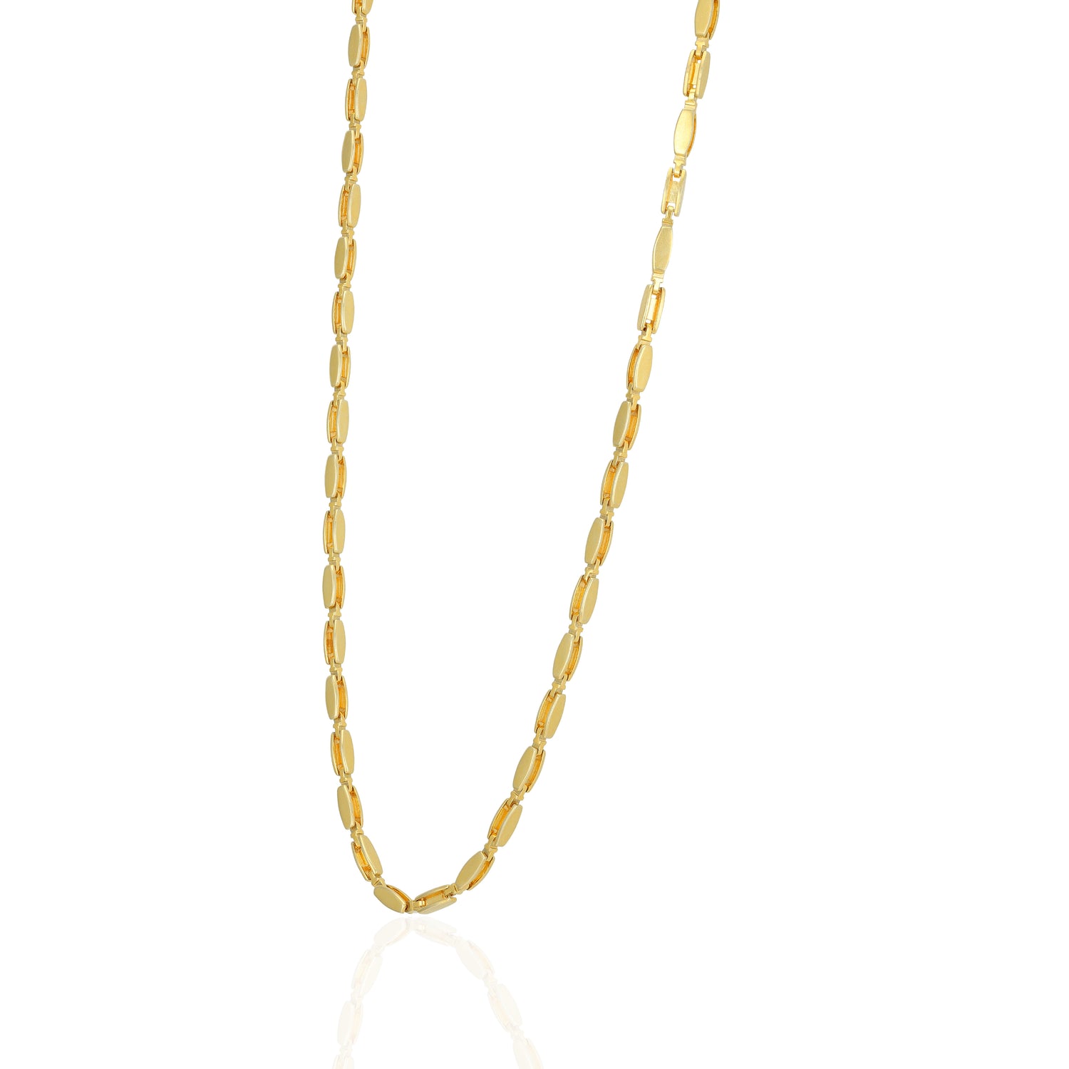 925 Sterling Silver Urban Pivot Rectangle Link Chain for Men