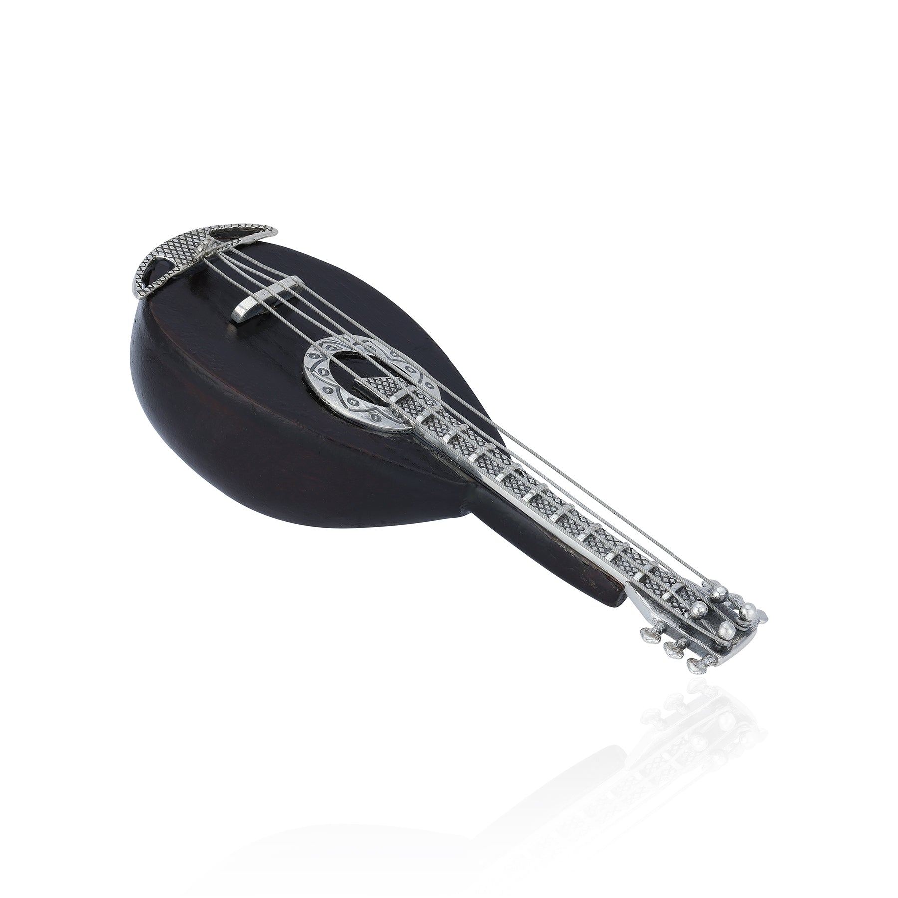 925 Sterling Silver Veena Miniature for Gift