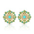 925 Sterling Silver sapphire Multi Floral  Earrings for Women