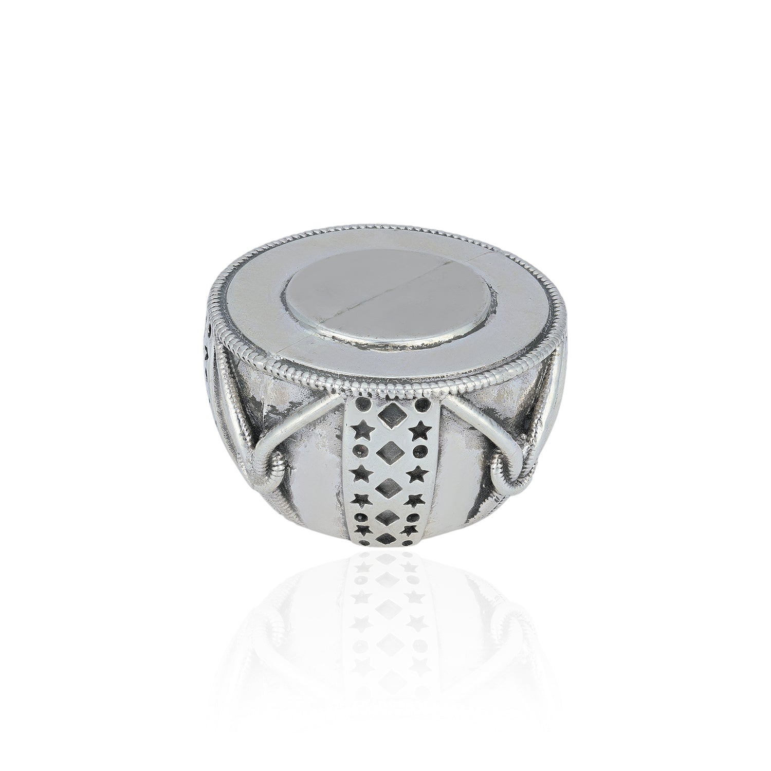 925 Vintage Drum Sterling Silver Miniature