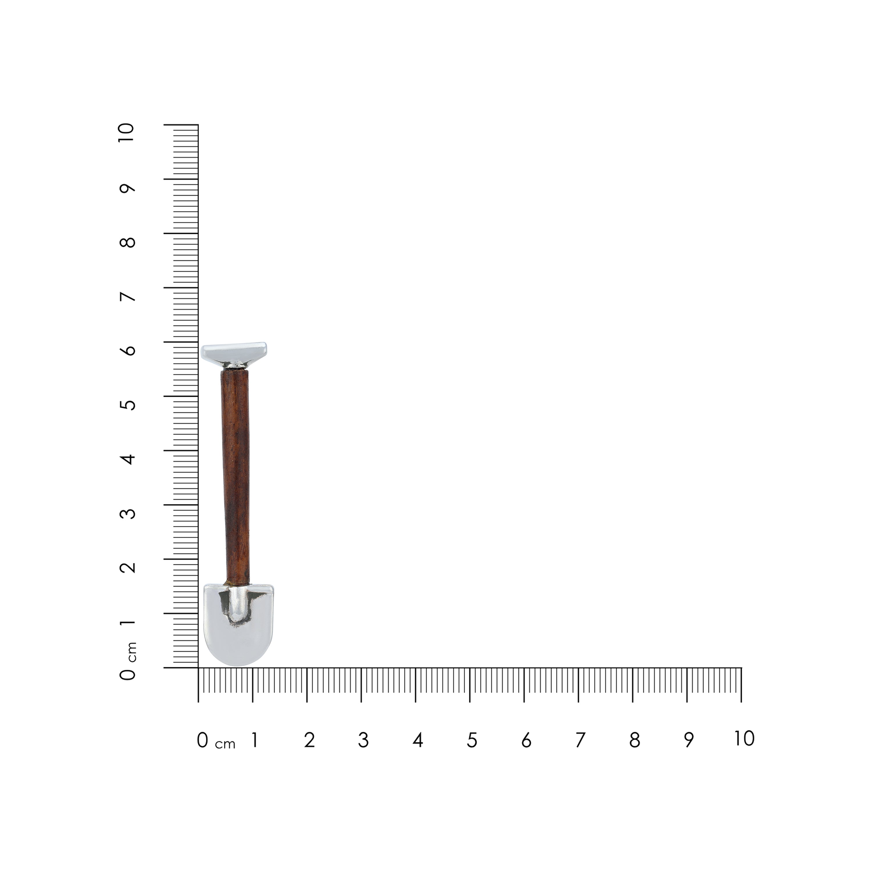 925 Wood-Handled Shovel With Sterling Silver Miniature
