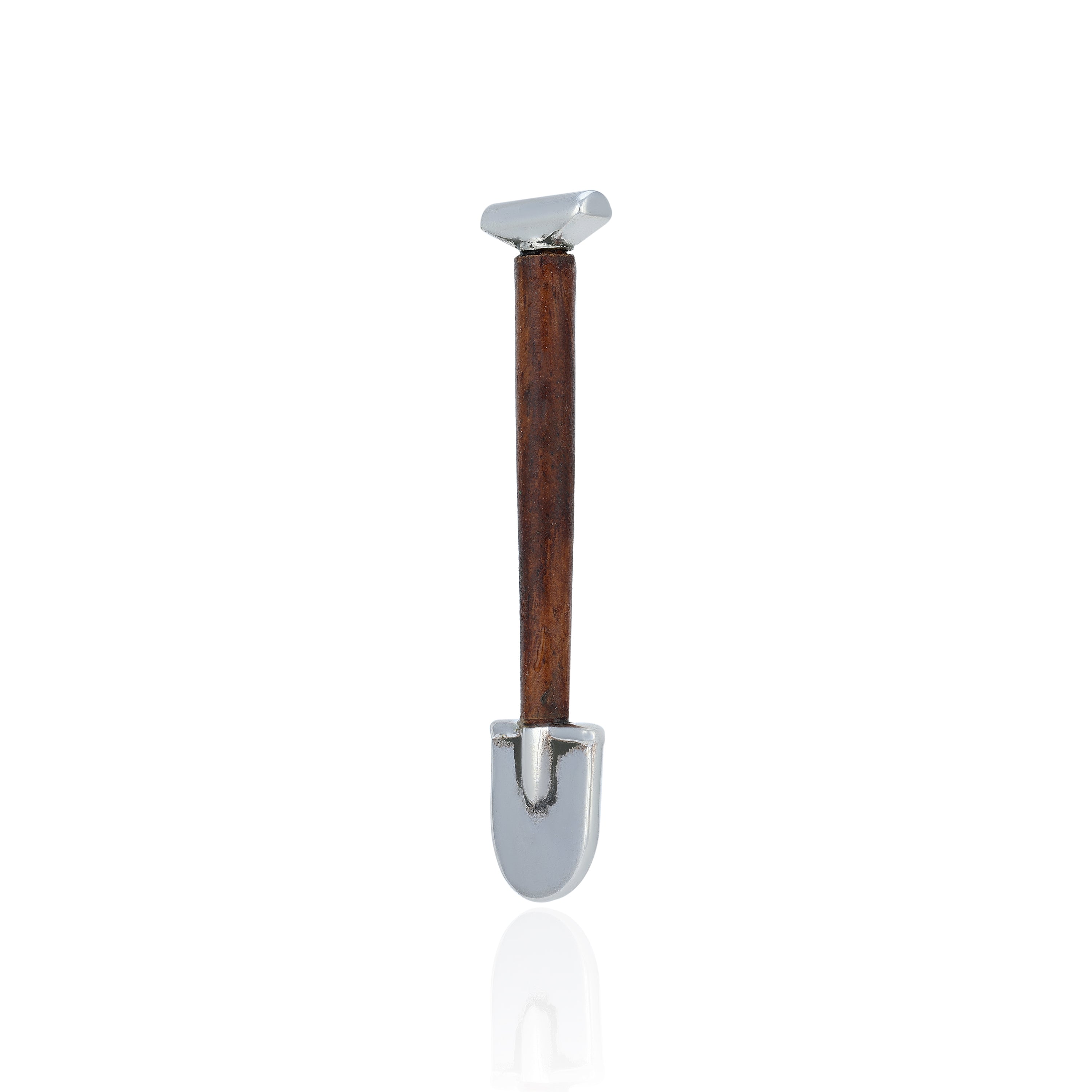 925 Wood-Handled Shovel With Sterling Silver Miniature
