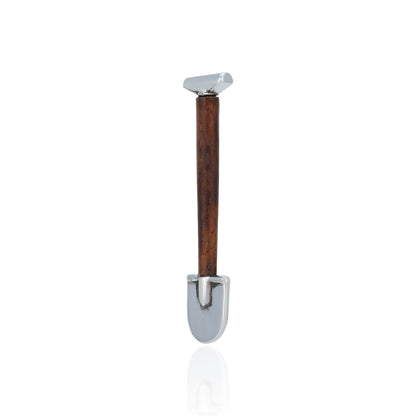 925 Wood-Handled Shovel With Sterling Silver Miniature
