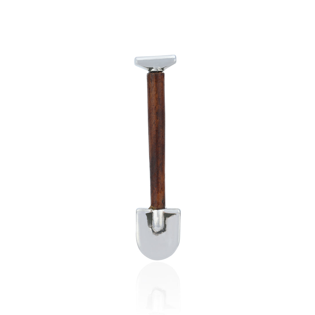 925 Wood-Handled Shovel With Sterling Silver Miniature
