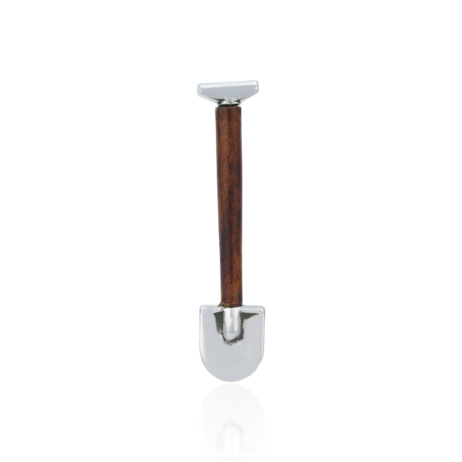 925 Wood-Handled Shovel With Sterling Silver Miniature
