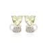 925 Adorable Heart Head Rhodium Plated Kitty Cat Studs