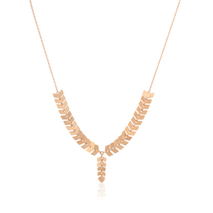 925 Arrow Elegance Rose Gold Plated Necklace