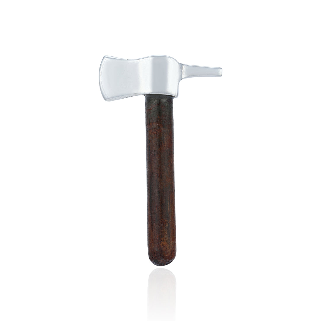 925 Axe Sterling Silver Wooden Handle Minature For Showpiece