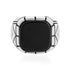 925 Bold Black Agate Sterling Silver Statement Ring