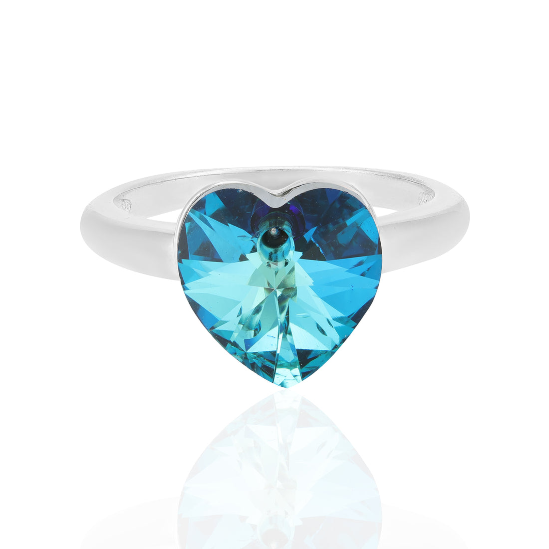 Celestial Blue Crystallised Rose Gold Plated Rings
