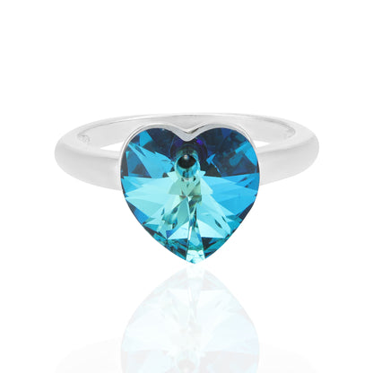 Celestial Blue Crystallised Rose Gold Plated Rings
