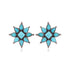 925 Cherry Blossom Turquoise Sterling Silver Stud