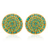 925 Circle Gold Plated Turquoise Silver Stud Earring