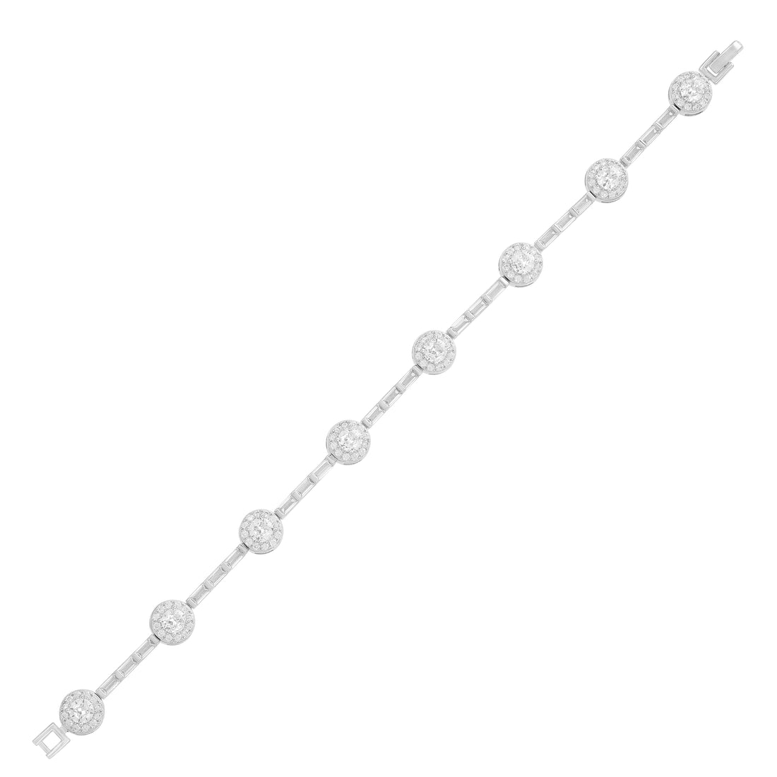 925 Classic Circle Shine Rhodium Plated Bracelet