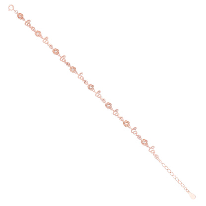 Clumsy Flower Love Fusion Rose Gold Plated Bracelets
