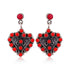 925 Coral Red Sterling Silver Earring