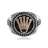 925 Crowned Warrior Sterling Silver Oxidised Ring