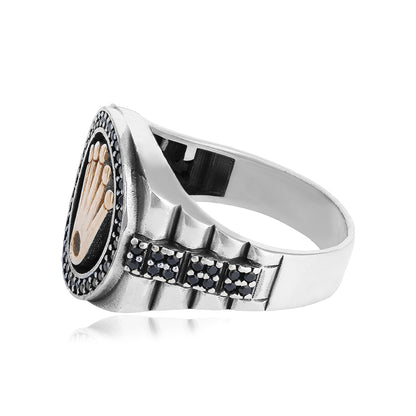 925 Crowned Warrior Sterling Silver Ring