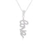 Crystal Adorned Love Rhodium Plated Pendants