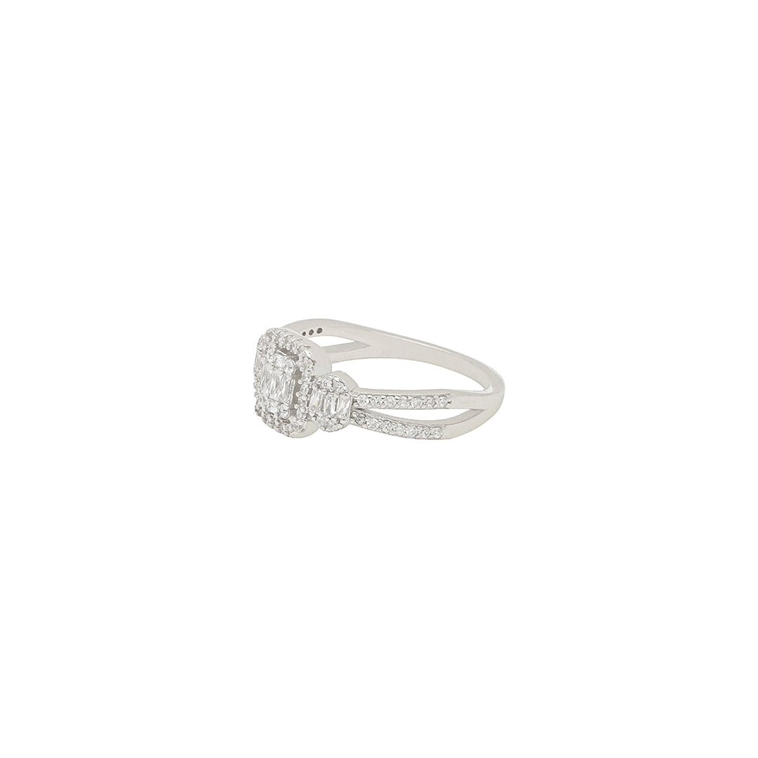 925 Dazzling white stone ring IT0275