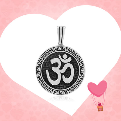 925 Divine Om Oxidised Pendant